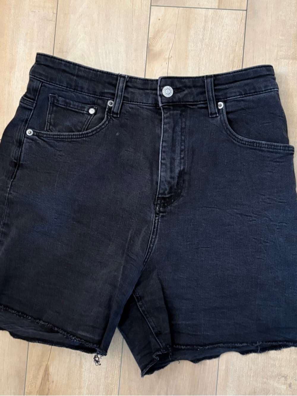 women Black Denim Shorts